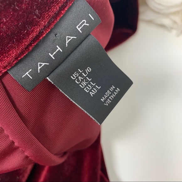 SOLD Tahari Asl One Button Red Velvet Velour Blaz - Picture 11 of 11